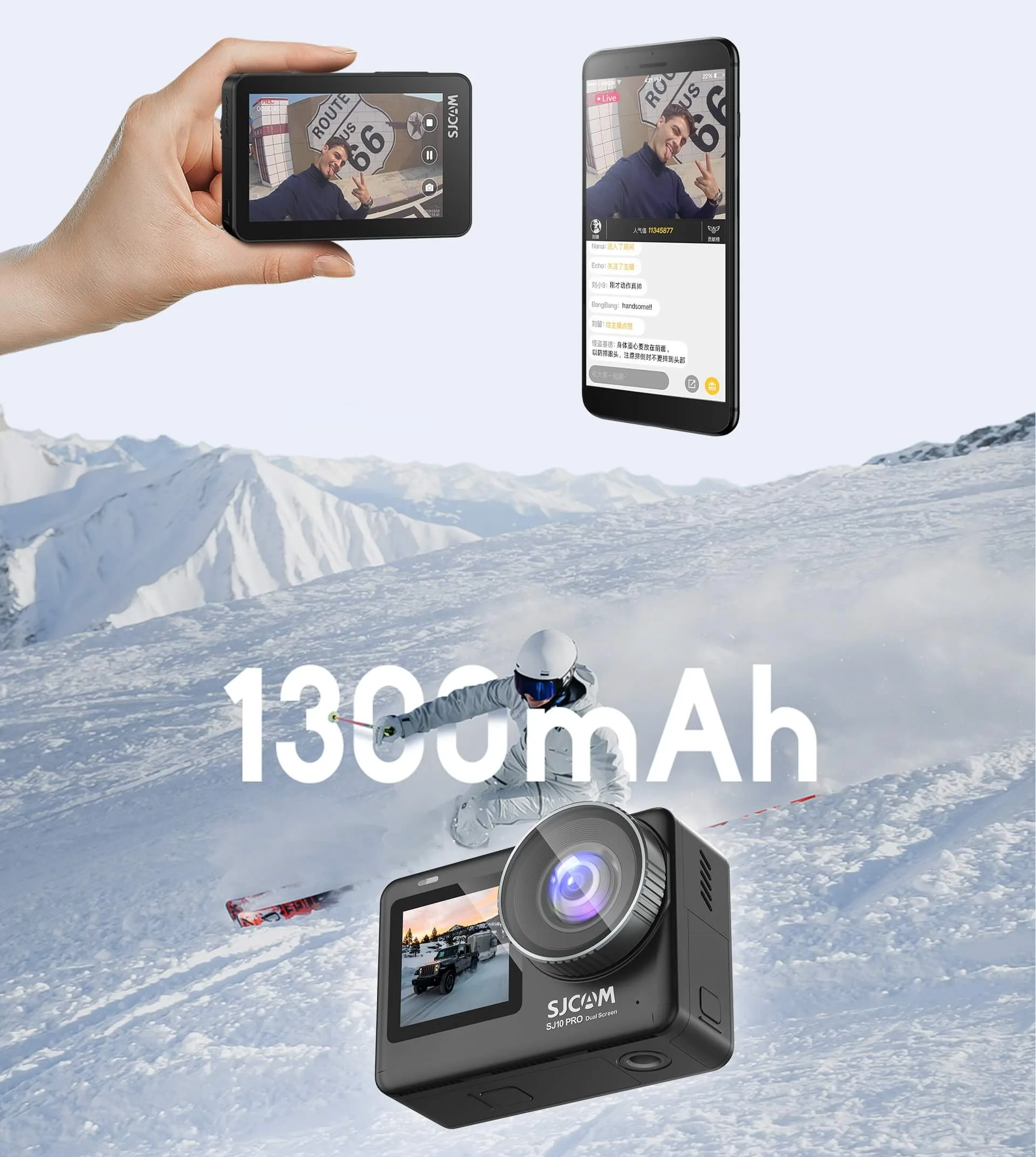 action camera for live-streaming