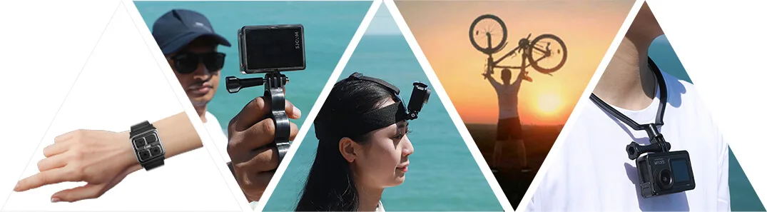 Various action camera accessories