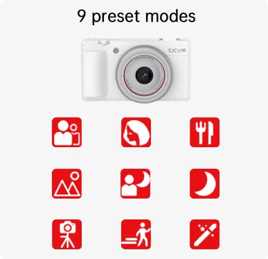 9 előre beállított mód
