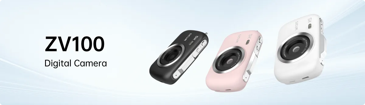 ZV100 digitalkamera, svart hvit rosa