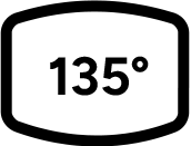 135° with Distortion Correction