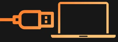 Via USB connection