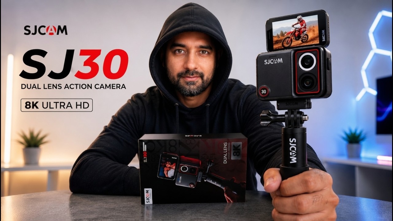 Akční kamera SJCAM SJ30 8K s dvojitým objektivem – 8K video za nízkou cenu!