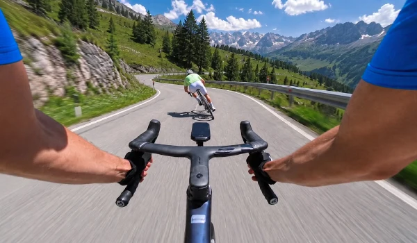 wide 160 degree cycling view