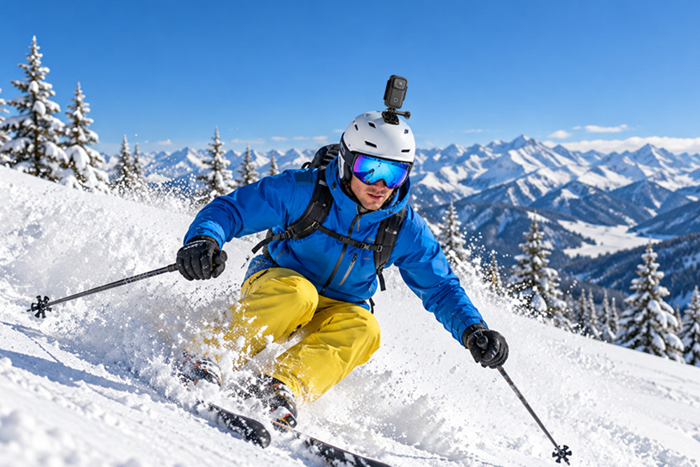 action camera for ski videos c200 pro