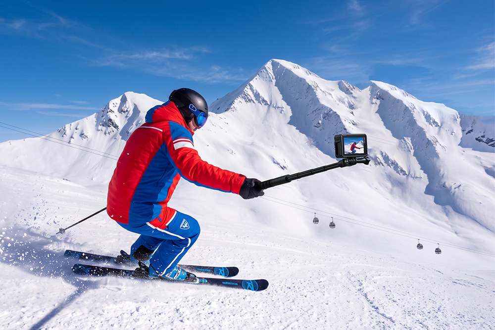 first person skiing camera sj8 pro