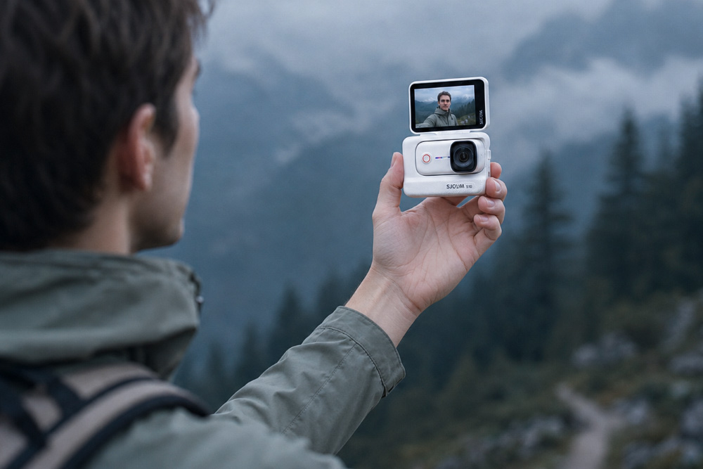 hands free hiking camera s10